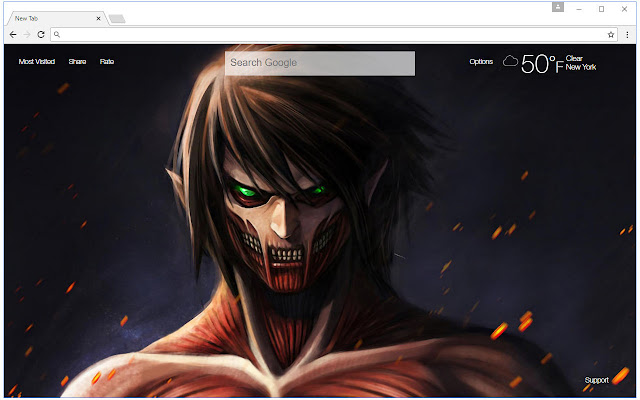 Shingeki No Kyojin Hd New Tab Aot Themes