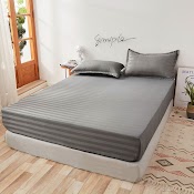 Set Ga Gối Và Vỏ Ôm Cotton Sọc 3F Phong Cách Khách Sạn