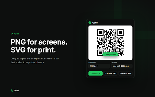 Qode — QR Code Generator & Scanner for Any Page or Text screenshot 4