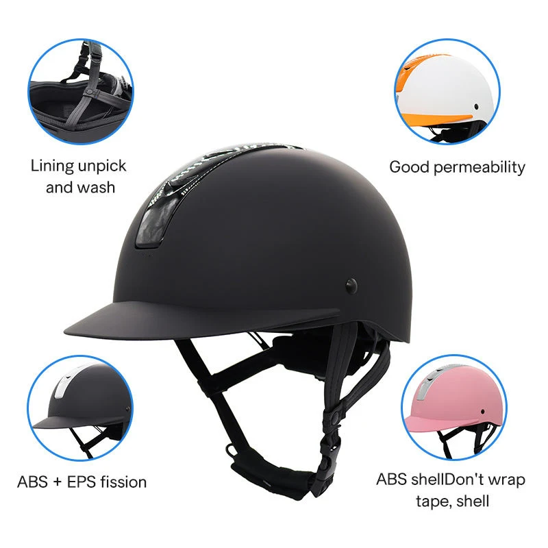 Casque d'équitation super léger d'été, chapeau de monte à cheval, offrant confort et protection, idéal pour les chaudes journées d'été.