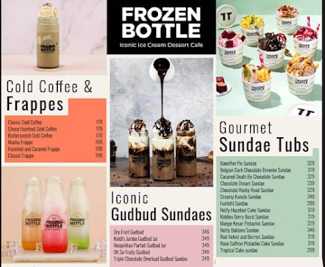 Frozen Bottle menu 