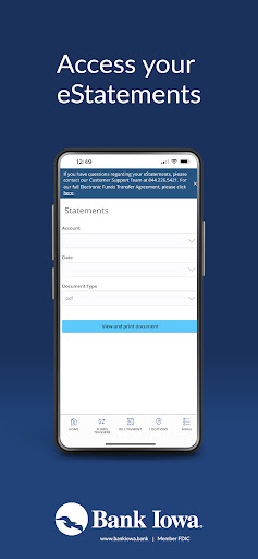 Screenshot Bank Iowa Mobile Banking