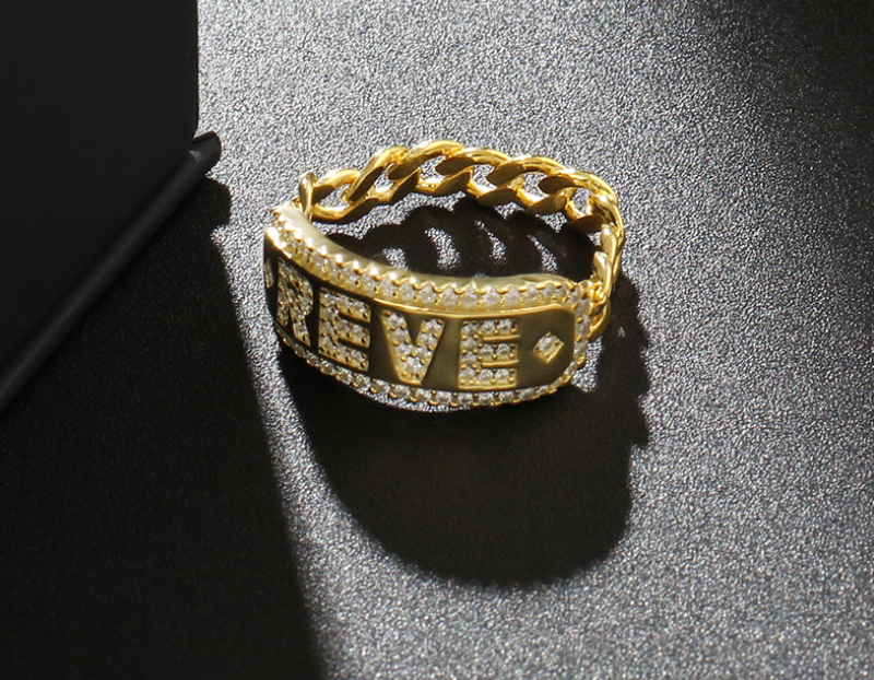 Bague femme en argent 925 avec diamants en cristal. Chaîne révélatrice, design simple et délicat pour couples. Style européen et américain, cadeau idéal.