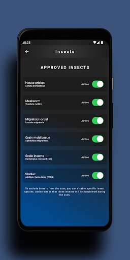 Screenshot Insect Food Scanner
