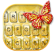 Gold Glitter Butterfly Keyboard Theme Download on Windows