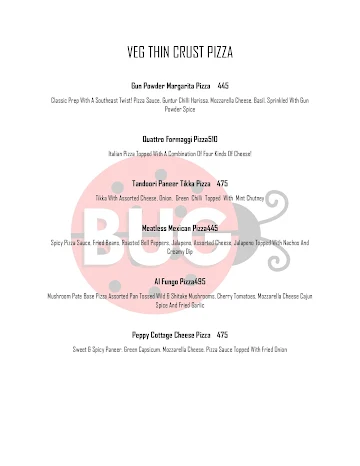 The Bug: Bar & Kitchen menu 