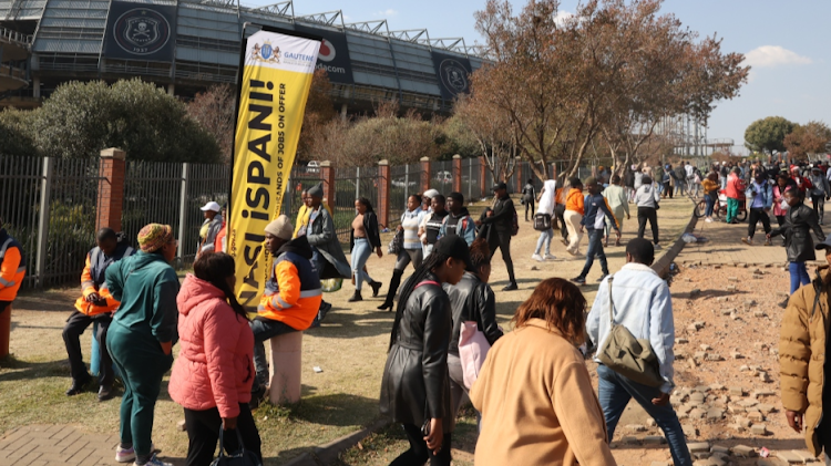 Jobseekers are shown at Orlando Stadium in Soweto. File photo: THULANI MBELE