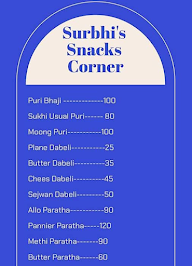 Surbhi Snacks Corner menu 1