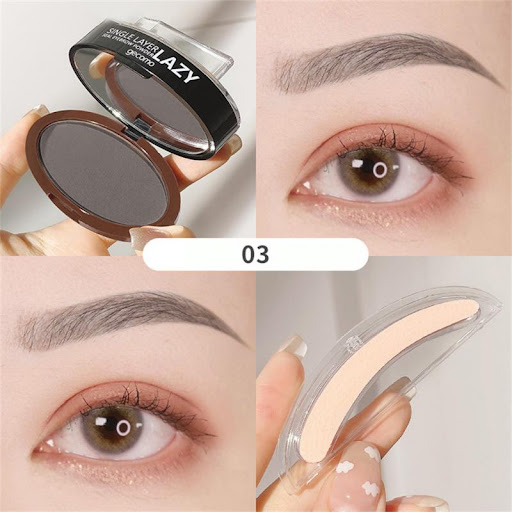 Title 16, Double Layer Two-Color Lazy Seal Eyebrow Powder...