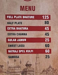 Natraj Chole Bhature menu 2