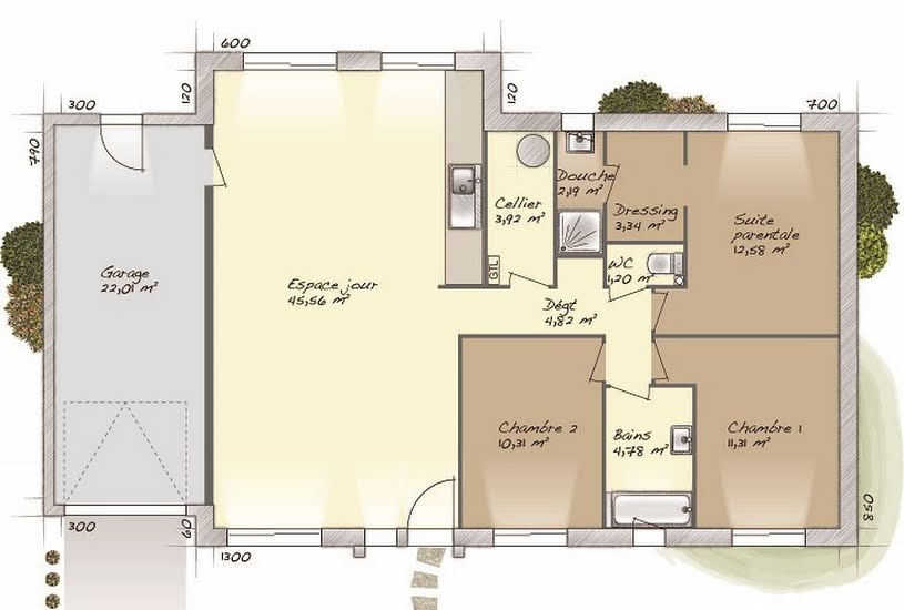  Vente Terrain + Maison - Terrain : 421m² - Maison : 100m² à Grez-sur-Loing (77880) 