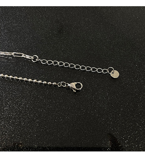 Title 4, Black Square Pendant Necklace Female Titanium S...