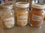 Make your own Ranch, Dry Onion Soup Mix and Taco Seasoning and store in small mason jars was pinched from <a href="https://www.facebook.com/photo.php?fbid=10151583202511312" target="_blank">www.facebook.com.</a>