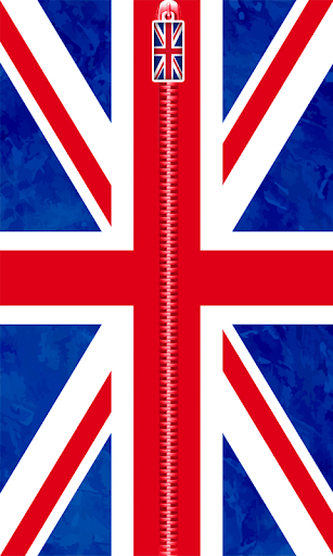 UK Flag Zipper Lock Screen