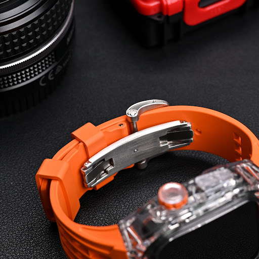 Title 2, Transparent Fluorine Rubber Case with Bow Buckl...