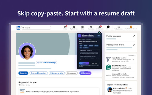 LinkedIn to Hired: Bespoke Resume Tailor AI screenshot 1