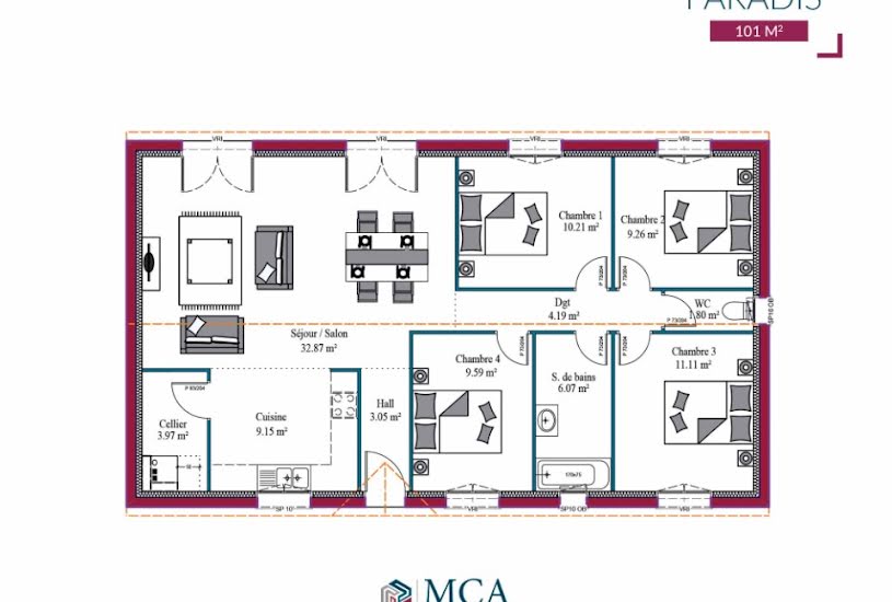  Vente Terrain + Maison - Terrain : 565m² - Maison : 101m² à Labouheyre (40210) 