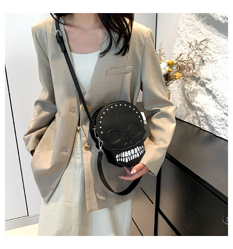Title 12, Halloween Skull Shoulder Bag Girls Funny Cute M...