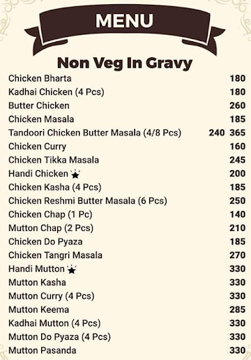 Bong B Hari menu 