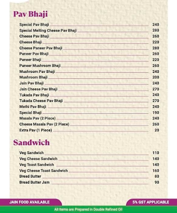 Amruta menu 