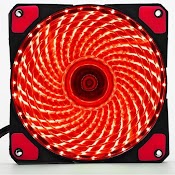 Quạt Fan Case 12 Cm Led Màu Đỏ (33 Bóng ) Red Dragon 4Pin Không Ồn