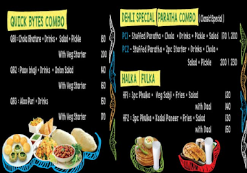 Purani Dehli menu 