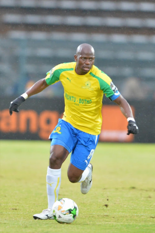 Hlompho Kekana of Sundowns during the CAF Champions League match between Mamelodi Sundowns and Saint George S.C. at Lucas Moripe Stadium on May 13, 2017 in Pretoria, South Africa.