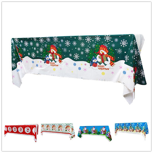 Title 12, Christmas Party Cartoon Pattern Tablecloth, per...