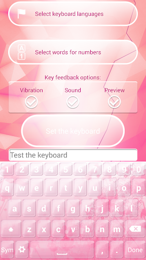 Pink Keyboard Themes