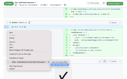 ReRe - Reset Review for GitHub Pull Request screenshot 2