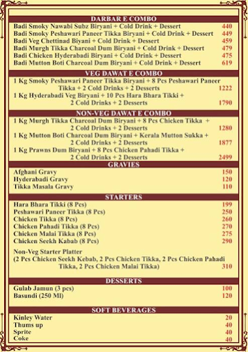 Thane Biryani Center menu 