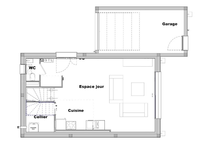  Vente Terrain + Maison - Terrain : 301m² - Maison : 80m² à Oulins (28260) 