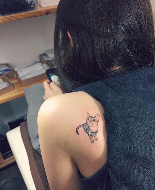 Illegal Cat Tattoo