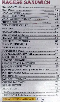 Nagesh Sandwich menu 1