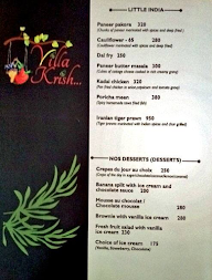 Villa Krish menu 4