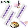 Josmomo 1 Cái Lược Trang Trí Và Tạo Bọt Mịn Hơn, Dụng Cụ Cạo Mép Bánh Kem Bơ Kem Mousse Trang Trí, Máy Đánh Bóng Bánh Răng Cưa Bằng Nhựa 6 Kết Cấu Thiết Kế, Dụng Cụ Nạo Trang Trí Bánh Bằng Nhựa Trắng / Tím. Dụng Cụ Làm Bánh Và Bánh Ngọt