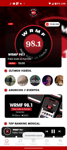 Screenshot WRMF 98.1