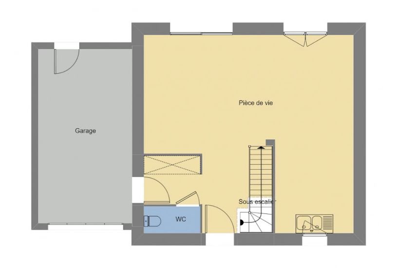  Vente Terrain + Maison - Terrain : 3 000m² - Maison : 76m² à Châteaulin (29150) 