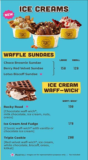 The Belgian Waffle Co menu 