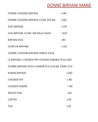 Donne Biriyani Mane menu 1