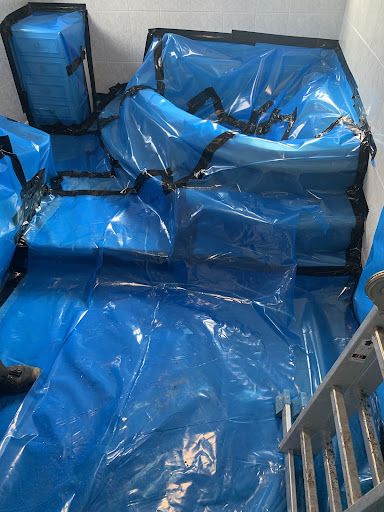 Protection of bathroom suite 