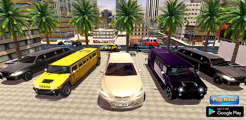 Luxury Limousine Car Taxi Driver: City Limo games