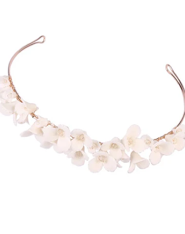 Diadème Couronne de Fleurs en Céram - 1