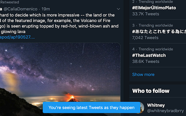 TwitterLatest chrome extension