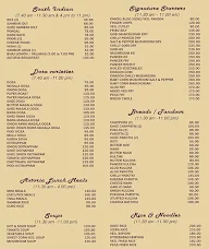 Astoria Veg menu 1