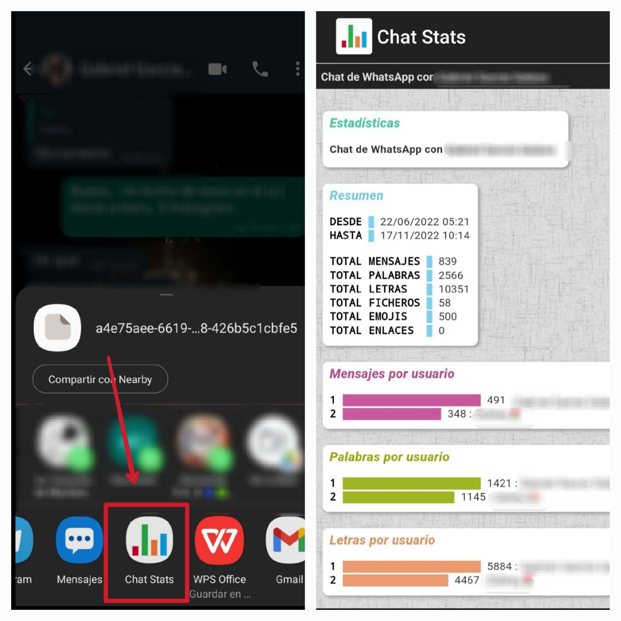 Chat Stats, app para ver estadísticas de WhatsApp