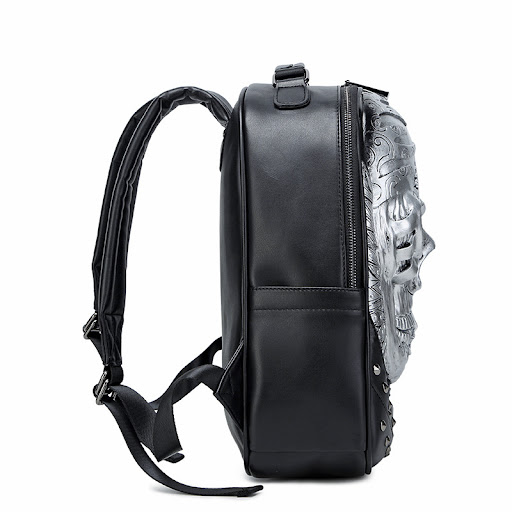 Title 9, Embossed Three-dimensional Skull Backpack for e...