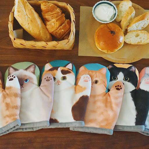 Title 4, Cute Cat Claw Microwave Oven Insulated Gloves f...