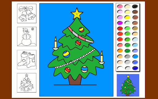 Christmas coloring game