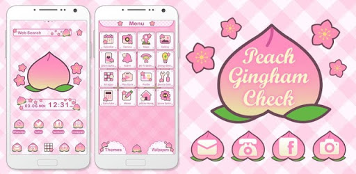 Peach Gingham Check Theme